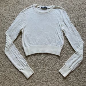 NWOT American Apparel Soft Cream Crop Sweater XS